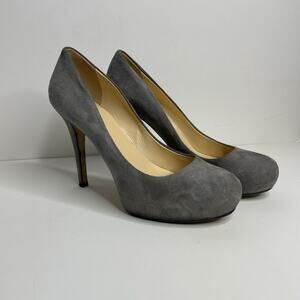 Kate Spade New York Womens Patent Leather Grey Stiletto Made in Italy Size 9 B